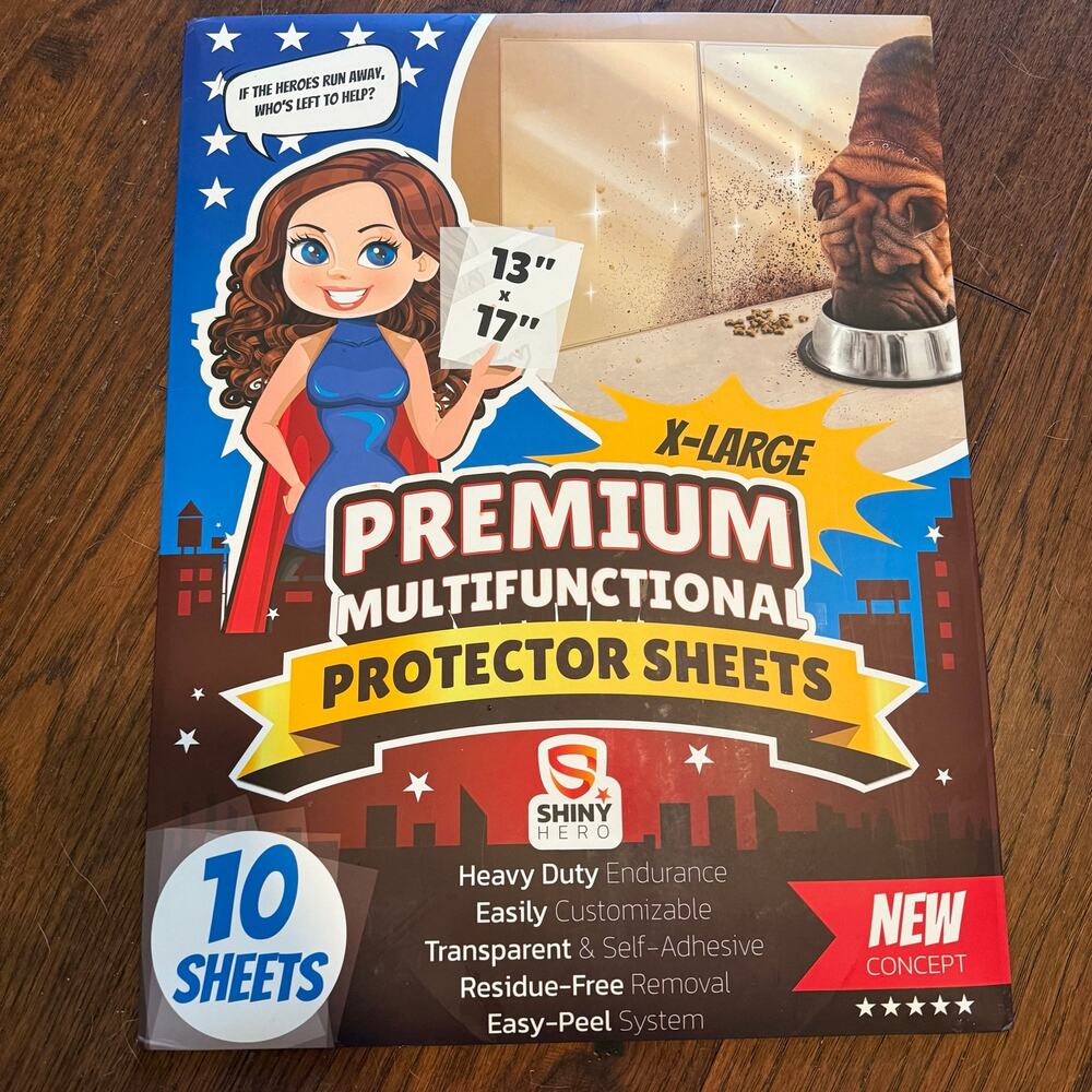 Clear XL Wall Door Furniture Pet Protector Sheets 10-Pack NEW NWT